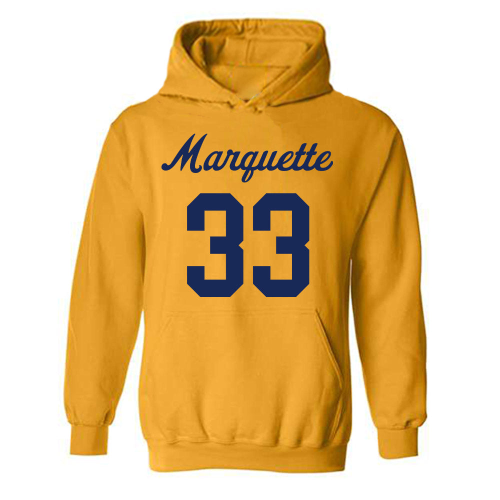 Marquette - NCAA Women's Lacrosse : Gabby Windesheim - Replica Shersey Hooded Sweatshirt-0