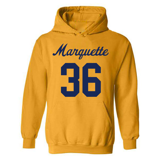 Marquette - NCAA Women's Lacrosse : Azaria Lejuene-Woloszyn - Replica Shersey Hooded Sweatshirt-0