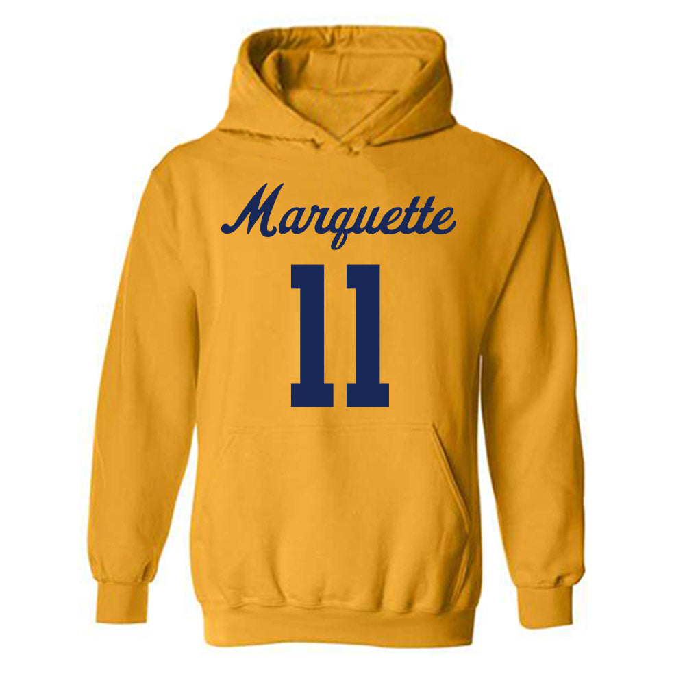 Marquette - NCAA Women's Lacrosse : Laila Johnson - Replica Shersey Hooded Sweatshirt