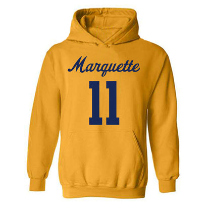 Marquette - NCAA Women's Lacrosse : Laila Johnson - Replica Shersey Hooded Sweatshirt