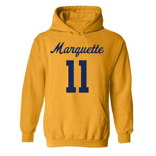 Marquette - NCAA Women's Lacrosse : Laila Johnson - Replica Shersey Hooded Sweatshirt
