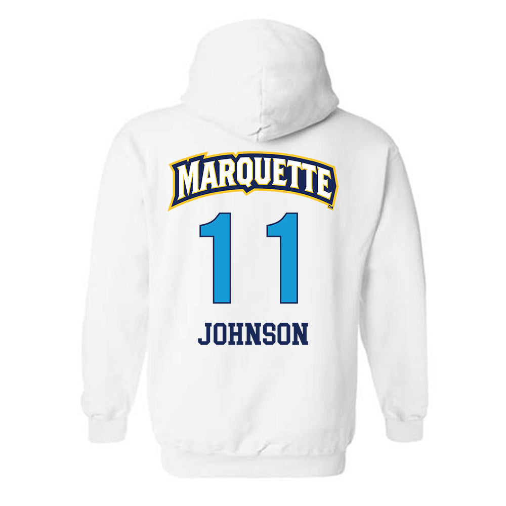 Marquette - NCAA Women's Lacrosse : Laila Johnson - Replica Shersey Hooded Sweatshirt