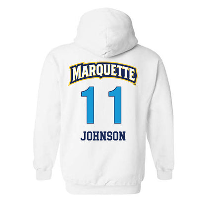 Marquette - NCAA Women's Lacrosse : Laila Johnson - Replica Shersey Hooded Sweatshirt