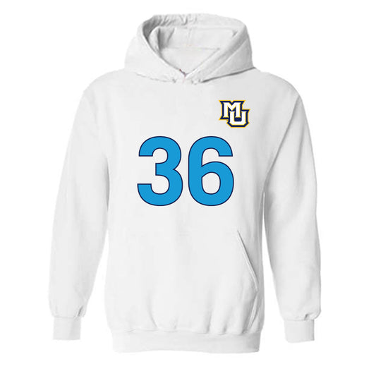 Marquette - NCAA Women's Lacrosse : Azaria Lejuene-Woloszyn - Replica Shersey Hooded Sweatshirt-0