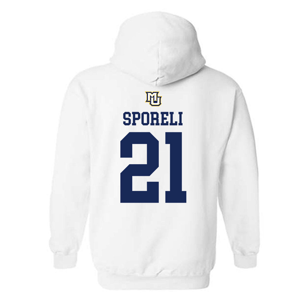 Marquette - NCAA Women's Volleyball : Berrak Sporeli - Replica Shersey Hooded Sweatshirt-1