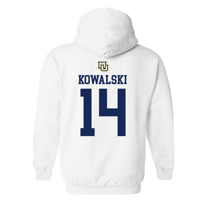 Marquette - NCAA Women's Volleyball : Annika Kowalski - Replica Shersey Hooded Sweatshirt-1
