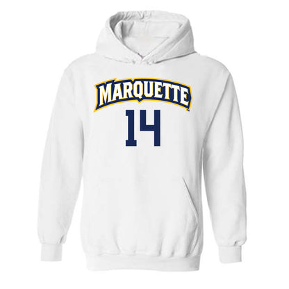 Marquette - NCAA Women's Volleyball : Annika Kowalski - Replica Shersey Hooded Sweatshirt-0