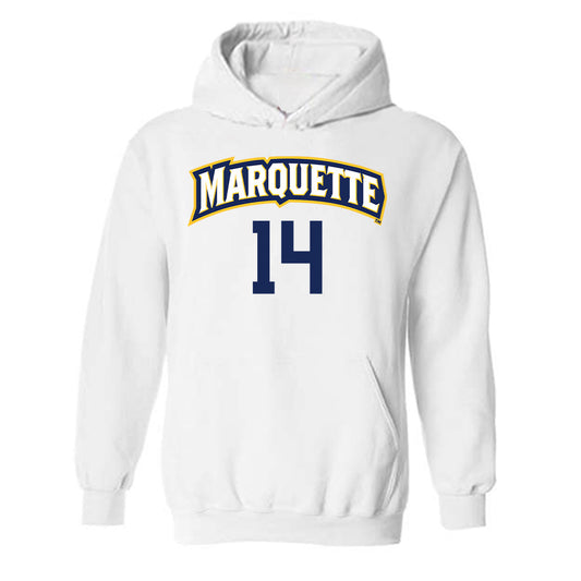 Marquette - NCAA Women's Volleyball : Annika Kowalski - Replica Shersey Hooded Sweatshirt-0