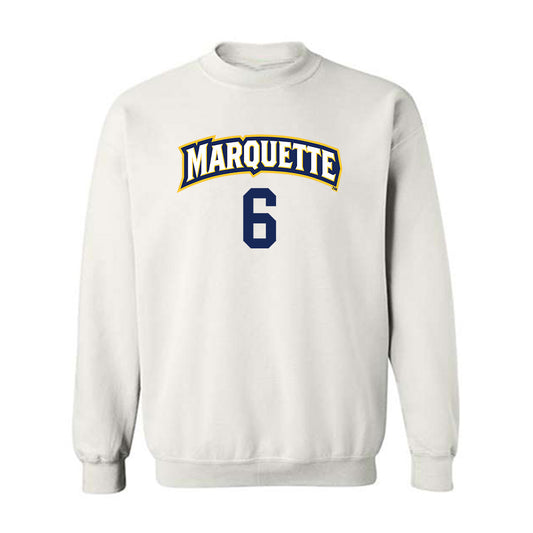 Marquette - NCAA Women's Volleyball : Alicia Beers - Replica Shersey Crewneck Sweatshirt-0