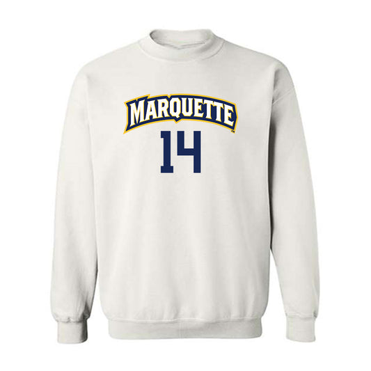 Marquette - NCAA Women's Volleyball : Annika Kowalski - Replica Shersey Crewneck Sweatshirt-0