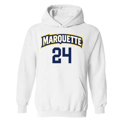 Marquette - NCAA Women's Volleyball : Avery Helms - Replica Shersey Hooded Sweatshirt-0