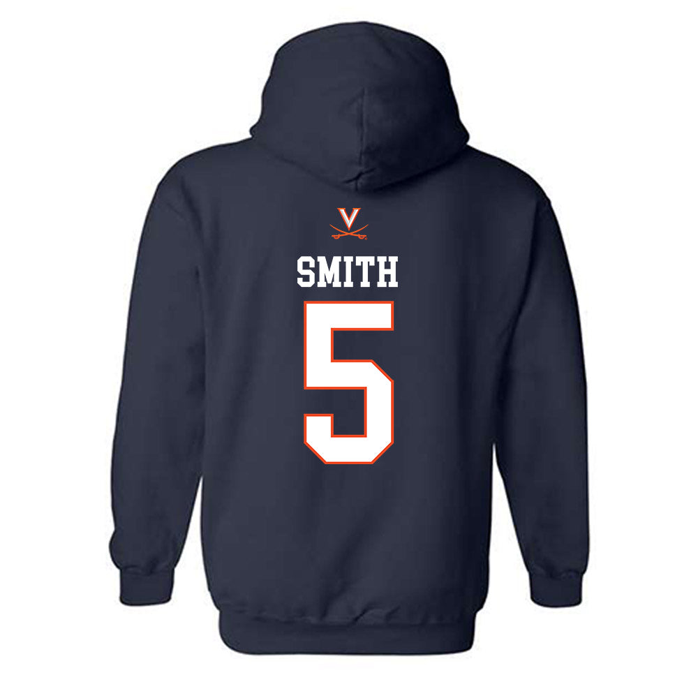 Virginia - NCAA Women's Basketball : Sa'Myah Smith - Replica Shersey Hooded Sweatshirt-1