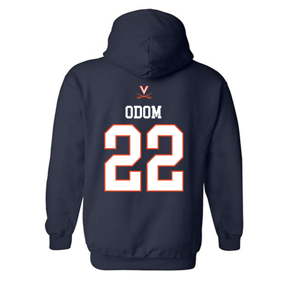 Virginia - NCAA Men's Basketball : Owen Odom - Replica Shersey Hooded Sweatshirt-1