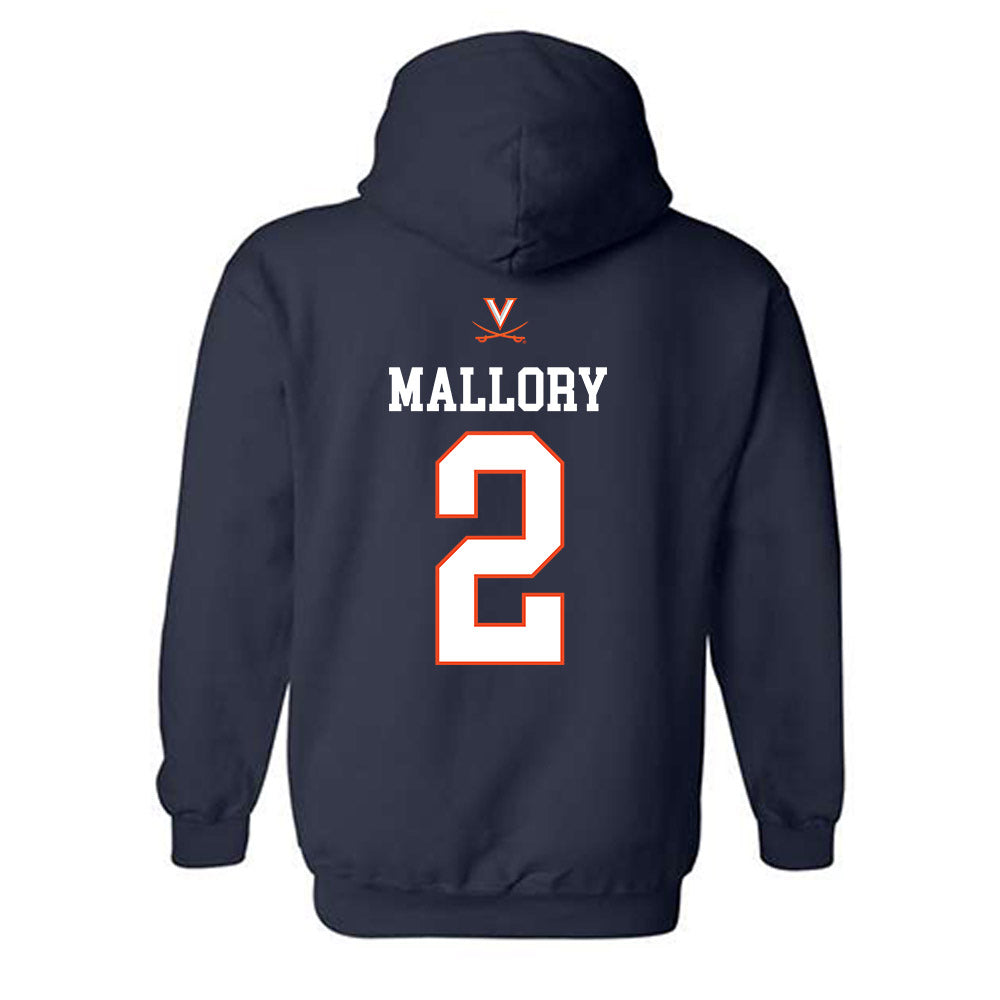 Virginia - NCAA Men's Basketball : Chance Mallory - Replica Shersey Hooded Sweatshirt-1
