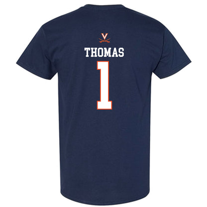 Virginia - NCAA Men's Basketball : Malik Thomas - Replica Shersey T-Shirt-1