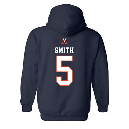 Virginia - NCAA Women's Basketball : Sa'Myah Smith - Replica Shersey Hooded Sweatshirt-1