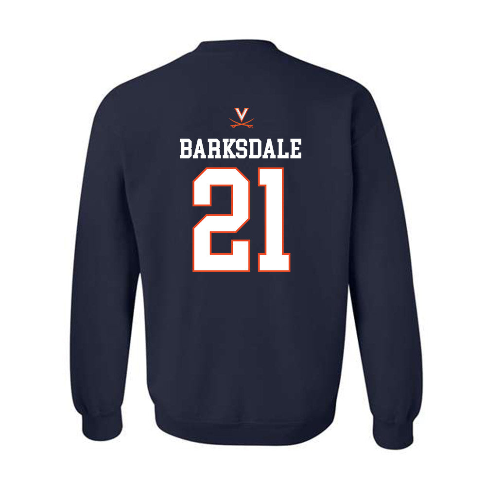 Virginia - NCAA Men's Basketball : Silas Barksdale - Replica Shersey Crewneck Sweatshirt-1