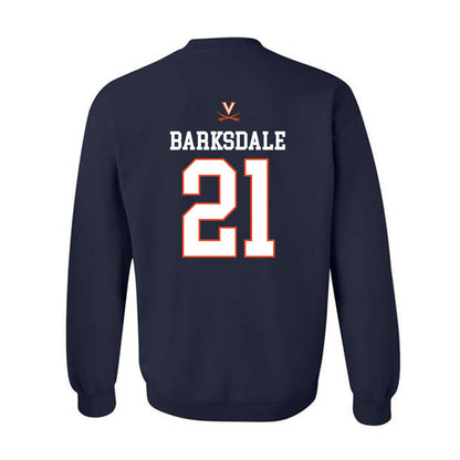 Virginia - NCAA Men's Basketball : Silas Barksdale - Replica Shersey Crewneck Sweatshirt-1