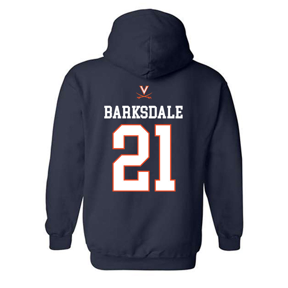 Virginia - NCAA Men's Basketball : Silas Barksdale - Replica Shersey Hooded Sweatshirt-1