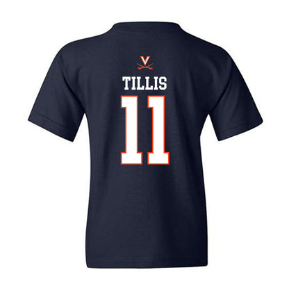 Virginia - NCAA Men's Basketball : Devin Tillis - Replica Shersey Youth T-Shirt-1