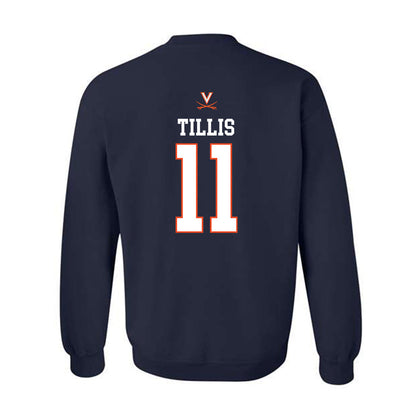 Virginia - NCAA Men's Basketball : Devin Tillis - Replica Shersey Crewneck Sweatshirt-1