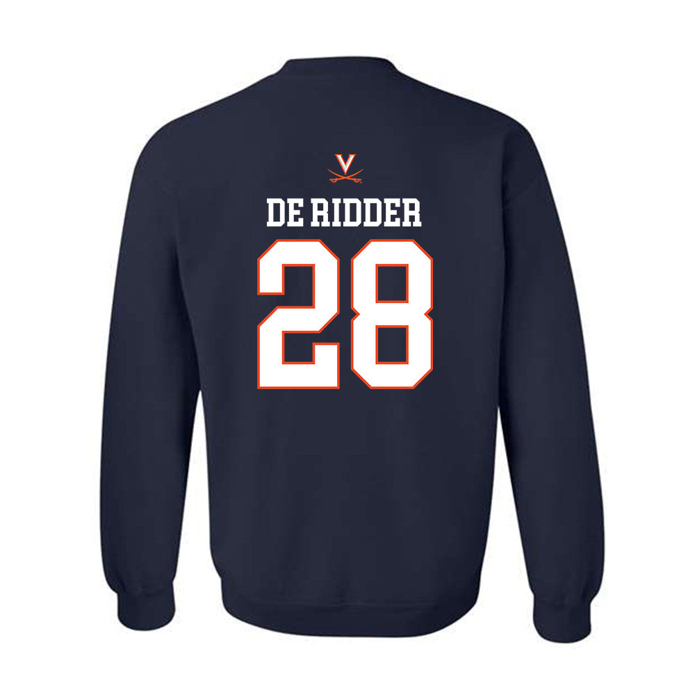 Virginia - NCAA Men's Basketball : Thijs De Ridder - Replica Shersey Crewneck Sweatshirt-1
