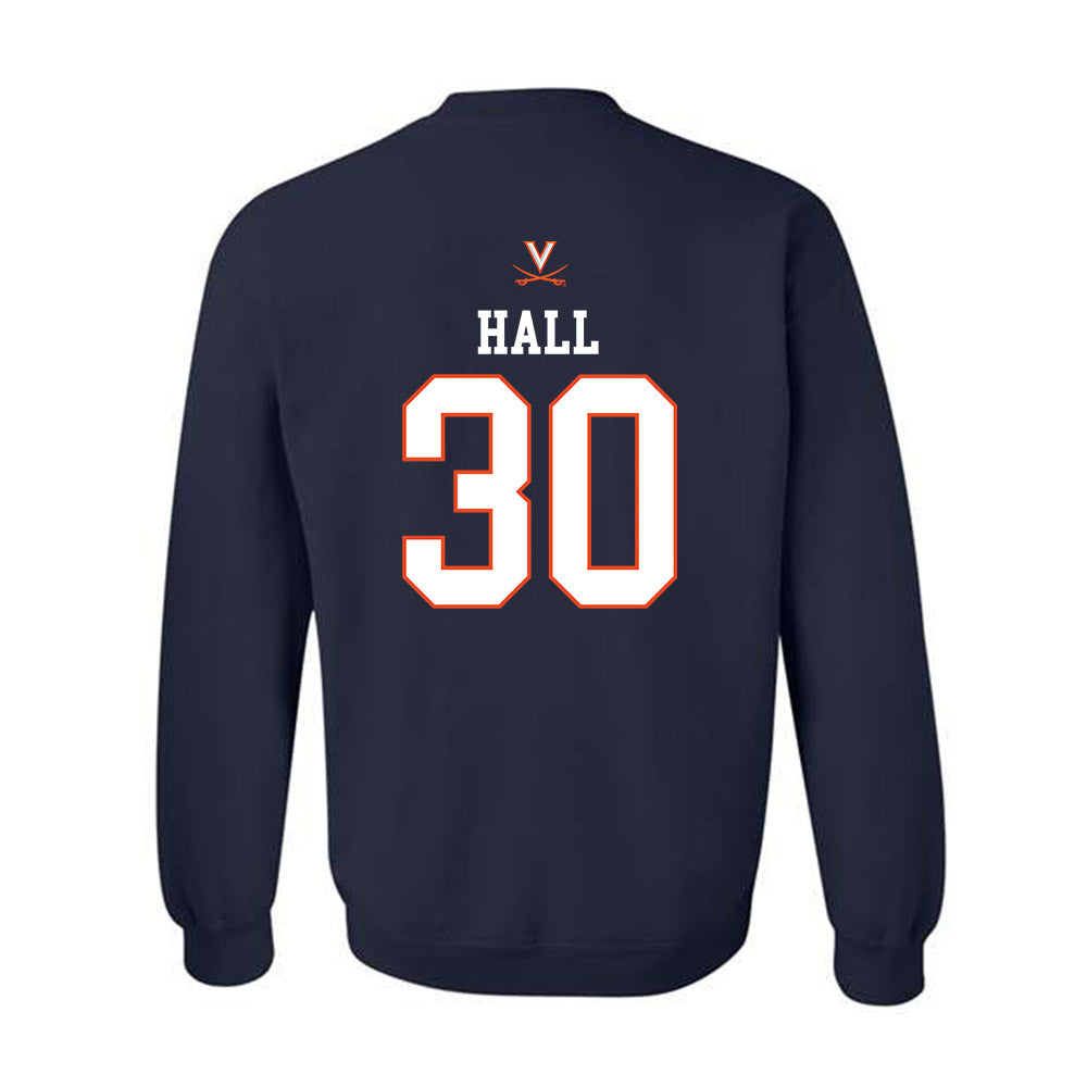Virginia - NCAA Men's Basketball : Dallin Hall - Replica Shersey Crewneck Sweatshirt-1