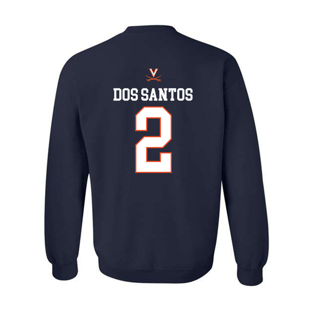 Virginia - NCAA Women's Basketball : Raiane Dos Santos - Replica Shersey Crewneck Sweatshirt-1