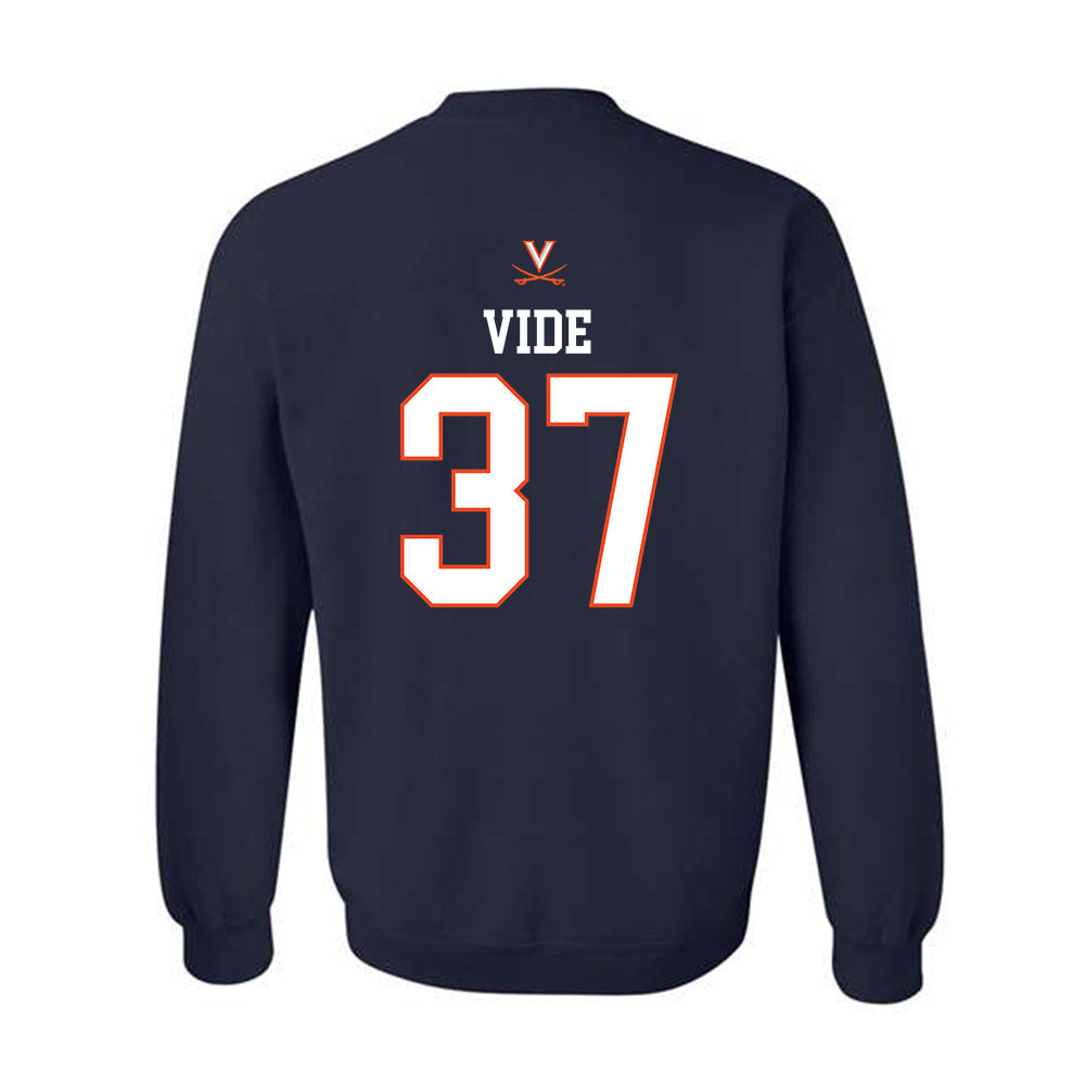 Virginia - NCAA Men's Basketball : Jan Vide - Replica Shersey Crewneck Sweatshirt-1
