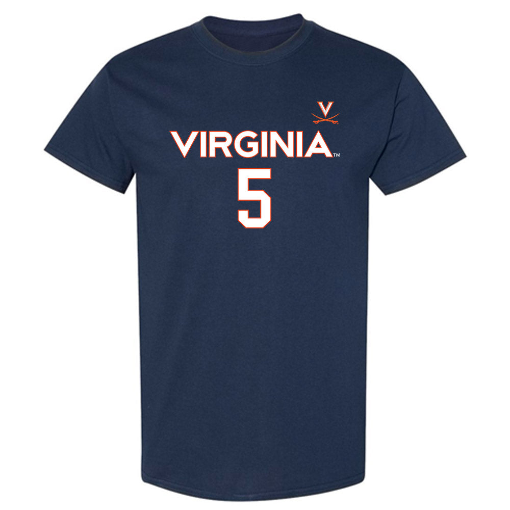 Virginia - NCAA Men's Basketball : Sam Lewis - Replica Shersey T-Shirt-0