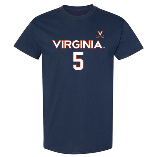 Virginia - NCAA Men's Basketball : Sam Lewis - Replica Shersey T-Shirt-0