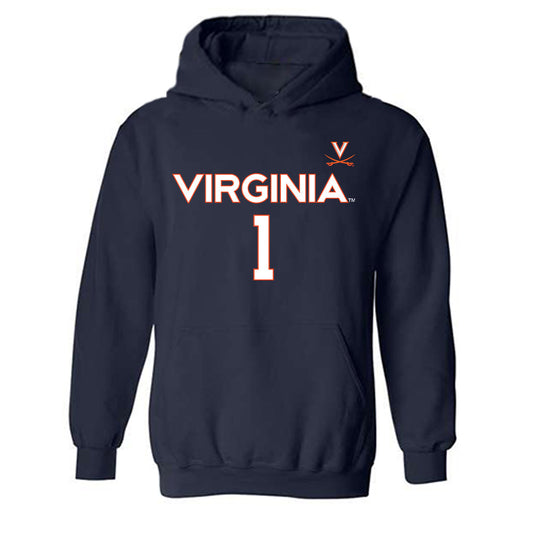 Virginia - NCAA Women's Basketball : Paris Clark - Replica Shersey Hooded Sweatshirt-0