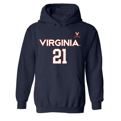 Virginia - NCAA Men's Basketball : Silas Barksdale - Replica Shersey Hooded Sweatshirt-0