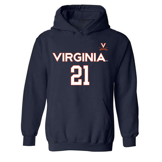 Virginia - NCAA Men's Basketball : Silas Barksdale - Replica Shersey Hooded Sweatshirt-0