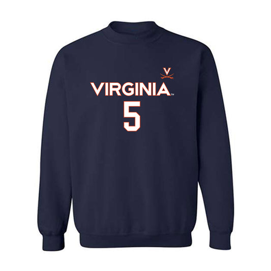 Virginia - NCAA Women's Basketball : Sa'Myah Smith - Replica Shersey Crewneck Sweatshirt-0
