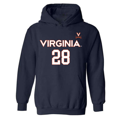 Virginia - NCAA Men's Basketball : Thijs De Ridder - Replica Shersey Hooded Sweatshirt-0