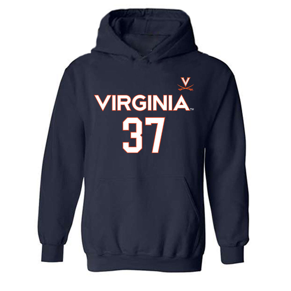 Virginia - NCAA Men's Basketball : Jan Vide - Replica Shersey Hooded Sweatshirt-0