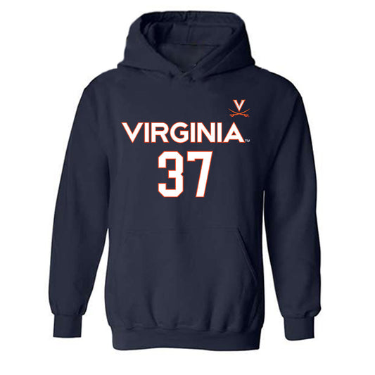 Virginia - NCAA Men's Basketball : Jan Vide - Replica Shersey Hooded Sweatshirt-0