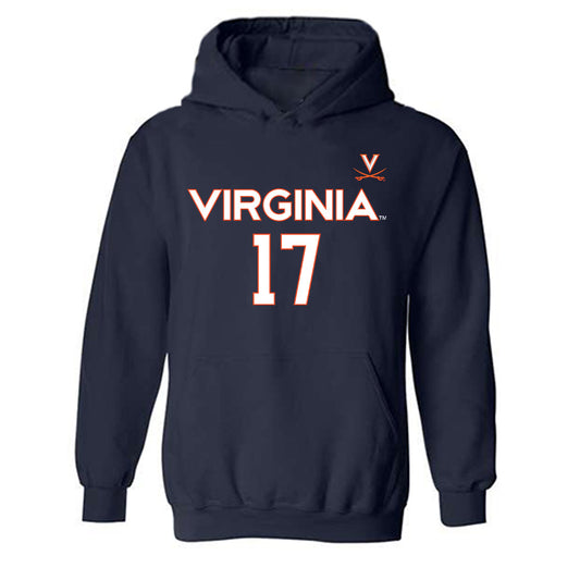 Virginia - NCAA Men's Basketball : Johann Grunloh - Replica Shersey Hooded Sweatshirt-0
