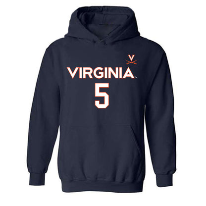 Virginia - NCAA Women's Basketball : Sa'Myah Smith - Replica Shersey Hooded Sweatshirt-0