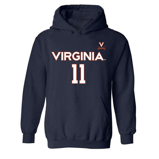 Virginia - NCAA Men's Basketball : Quincy Watson - Replica Shersey Hooded Sweatshirt-0