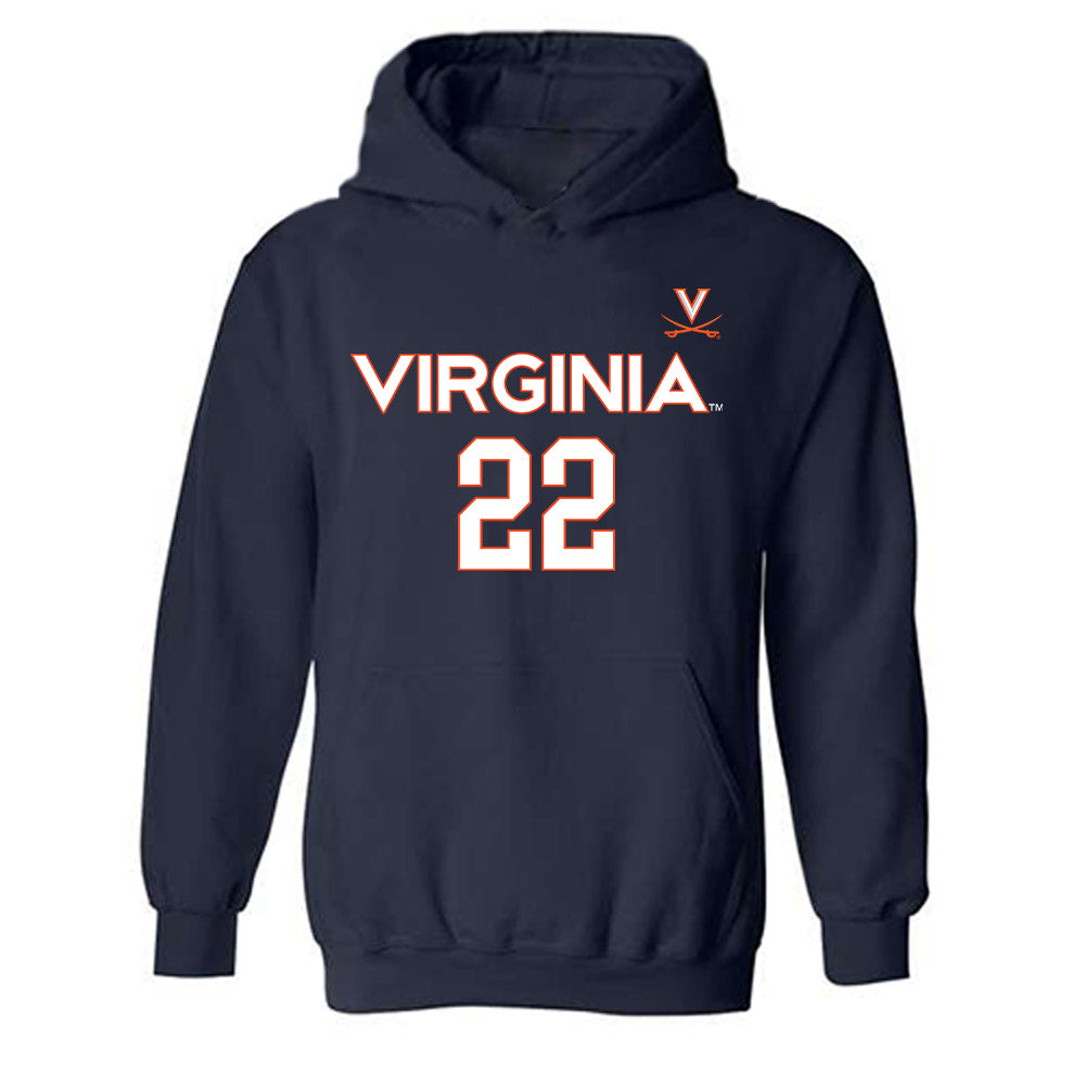Virginia - NCAA Men's Basketball : Owen Odom - Replica Shersey Hooded Sweatshirt-0