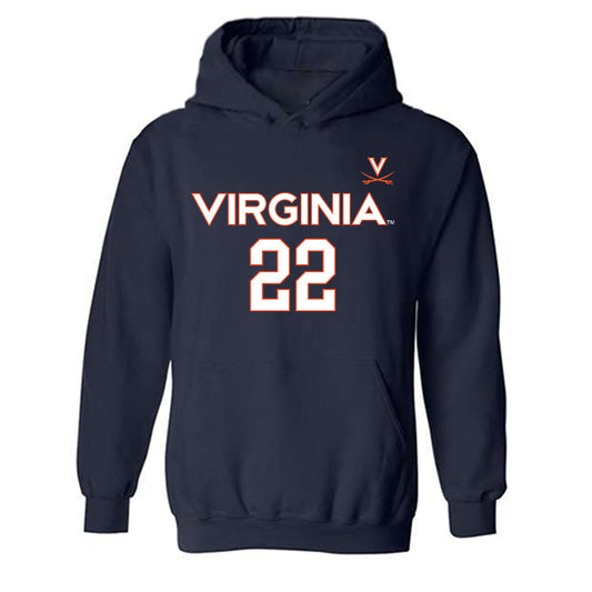 Virginia - NCAA Men's Basketball : Owen Odom - Replica Shersey Hooded Sweatshirt-0
