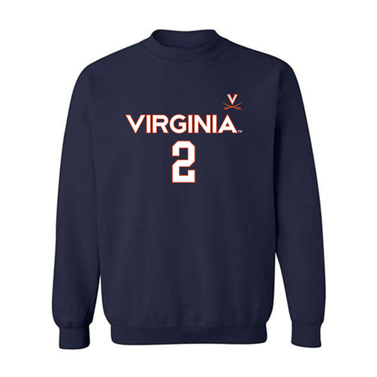 Virginia - NCAA Men's Basketball : Chance Mallory - Replica Shersey Crewneck Sweatshirt-0