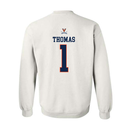 Virginia - NCAA Men's Basketball : Malik Thomas - Replica Shersey Crewneck Sweatshirt-1