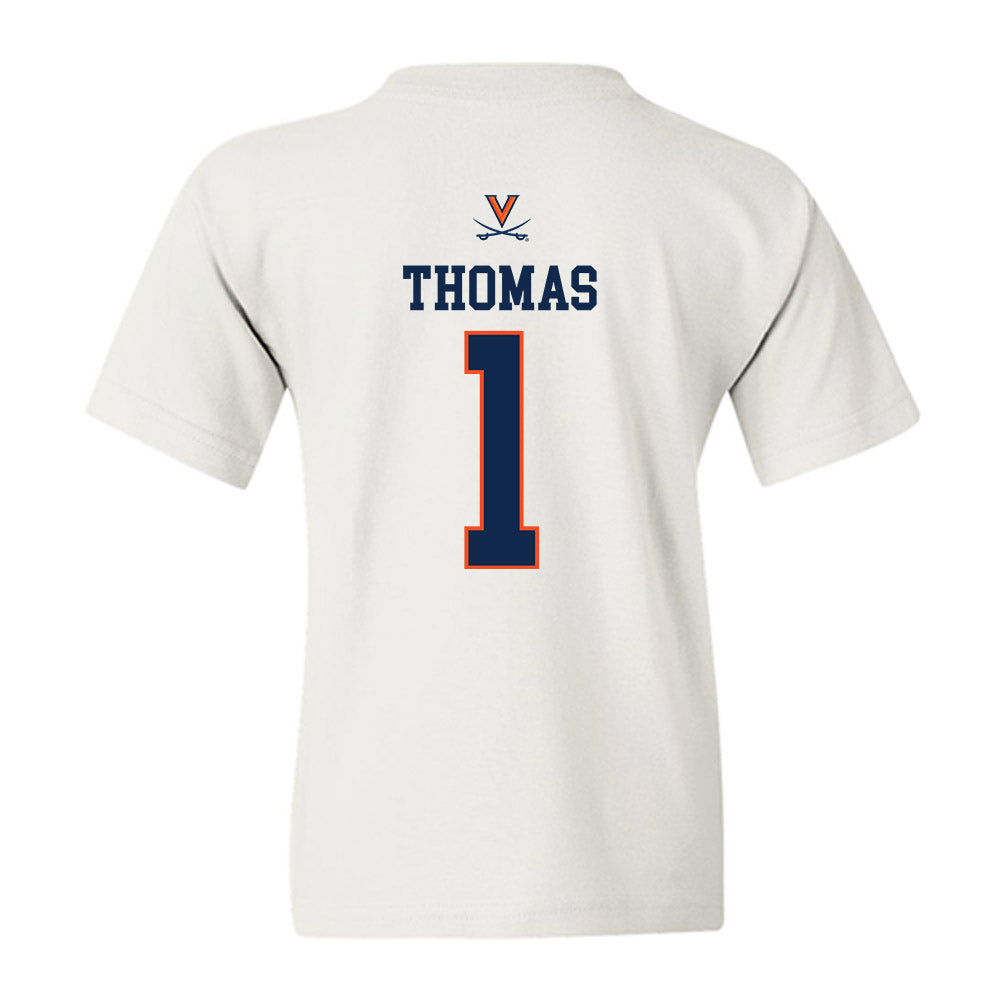 Virginia - NCAA Men's Basketball : Malik Thomas - Replica Shersey Youth T-Shirt-1