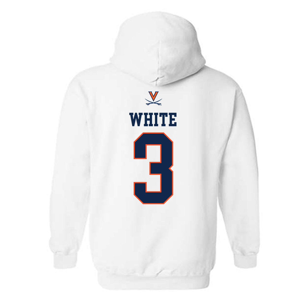 Virginia - NCAA Women's Basketball : Gabrielle White - Replica Shersey Hooded Sweatshirt-1