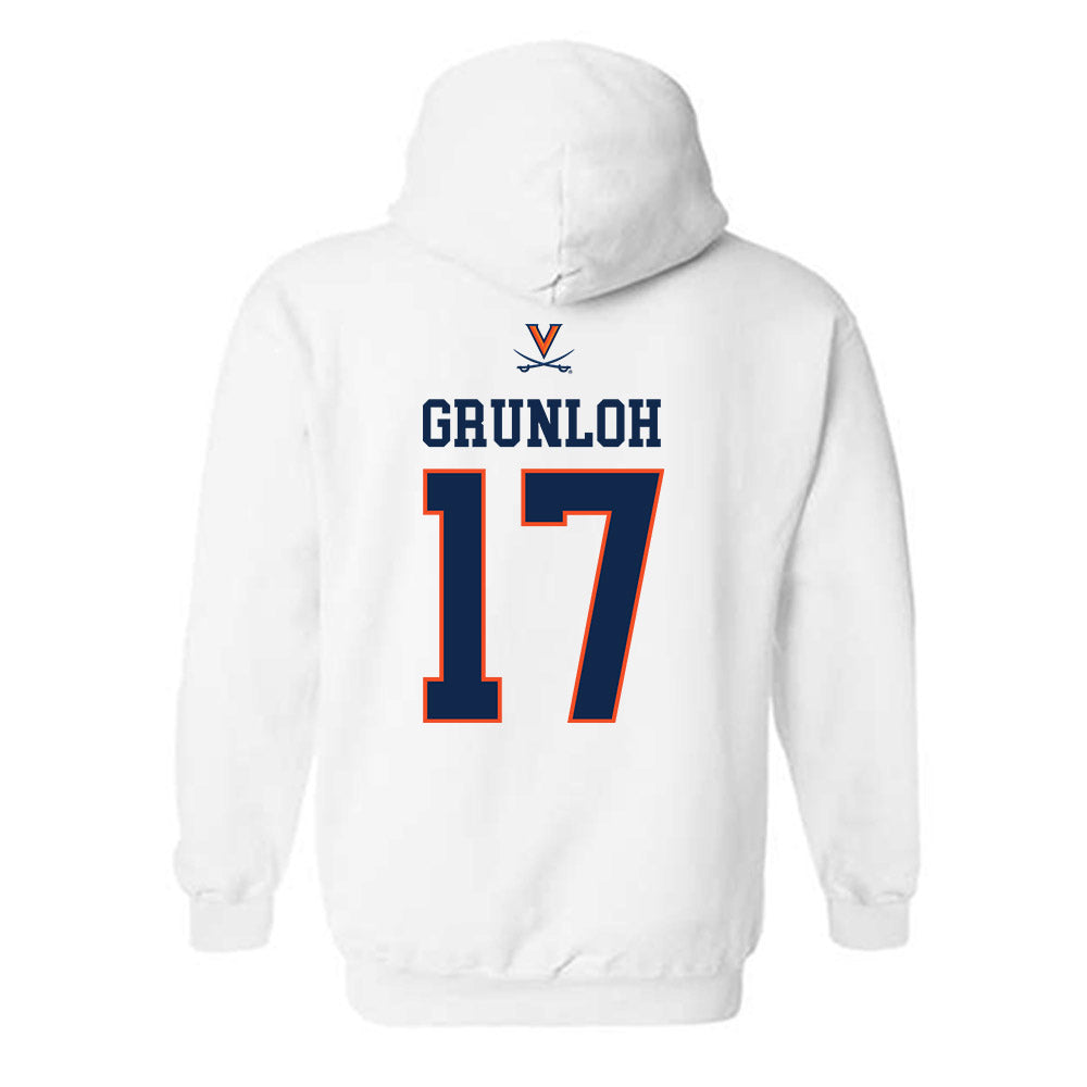 Virginia - NCAA Men's Basketball : Johann Grunloh - Replica Shersey Hooded Sweatshirt-1