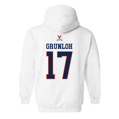 Virginia - NCAA Men's Basketball : Johann Grunloh - Replica Shersey Hooded Sweatshirt-1