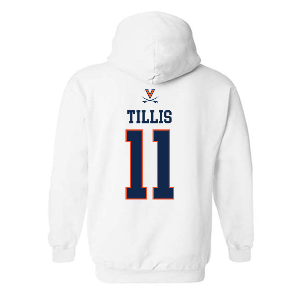 Virginia - NCAA Men's Basketball : Devin Tillis - Replica Shersey Hooded Sweatshirt-1